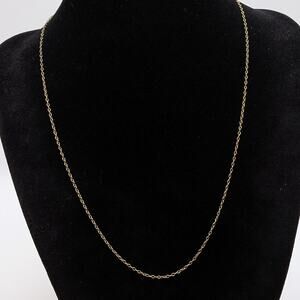 Gold Over Sterling Silver 925 Thin Cable Chain Necklace 18.5in 1.2mm 0.9g